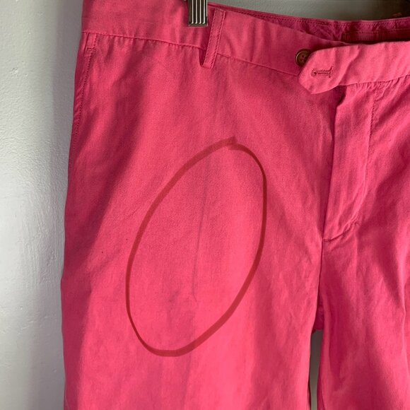 Fairway & Greene Men's Washed Cotton Silk Golf Short Sz 40 in Sunrise Pink - Picture 2 of 12